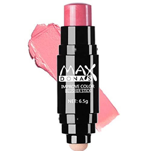 MXECO Blush Stick Hidratante Resistente al Agua Colorete de Larga duración Ilumina el Color de la Piel Hidratante Resaltador Multifuncional (1#)
