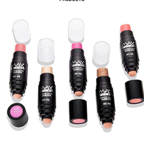 MXECO Blush Stick Hidratante Resistente al Agua Colorete de Larga duración Ilumina el Color de la Piel Hidratante Resaltador Multifuncional (1#)