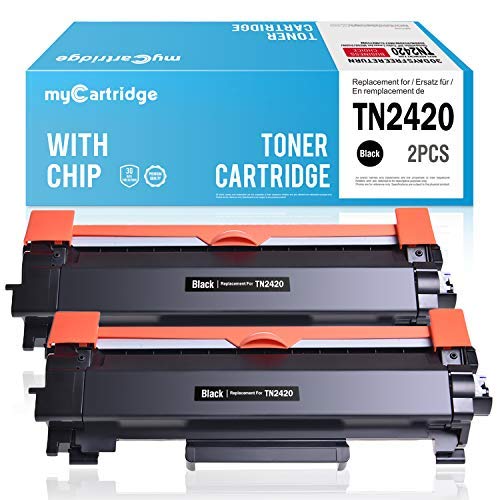 MyCartridge 2 Toner Compatible Brother TN2420 TN 2420 (con Chip) para Brother HL-L2350DW DCP-L2530DW MFC-L2710DW MFC-L2710DN HL-L2370DW HL-L2370DN HL-L2375DW (2*Negro)