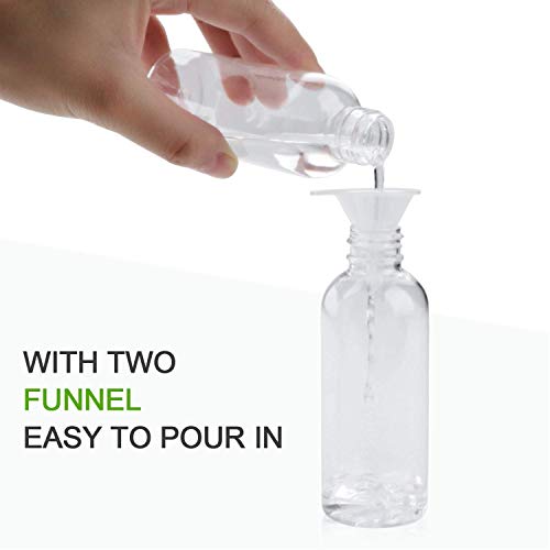 Myhozee 6 * 100ML Botella de Spray Fino Botella de plástico Botella para Perfume Recargable - Pulverizador Botellas Viaje con Spray - en Transparente para Alcohol, Jabón de Manos, Perfume