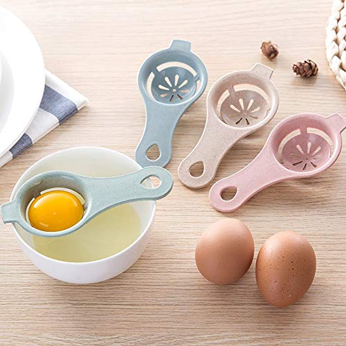 MYSdd Separador de Huevos de plástico de 5 Colores Yema Blanca Tamizado Hogar Cocina Chef Comedor Cocina Gadget para la Cocina del hogar Herramientas para Huevos - A8, Mostrar como Foto