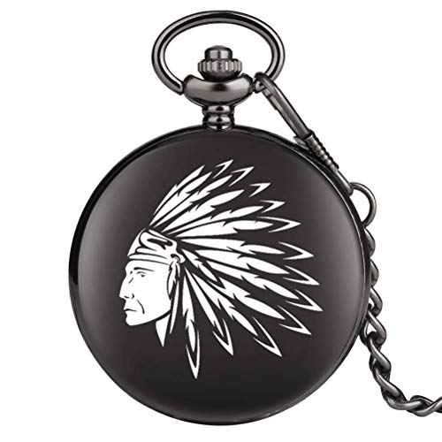 N / A Sensible Reloj Negro Modelo Indio Caso de la Mujer, como un práctico Bolsillo Relojes Cifras árabes para los Hombres, de aleación de espectáculos suspendidos Espesor de la Cadena de u.
