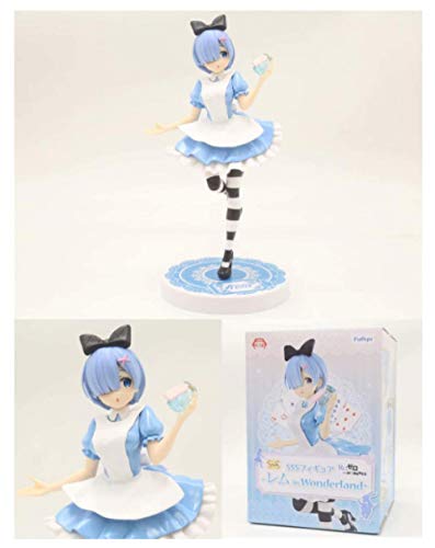 N-L Game Identity V Peluches 21Cm Figura de Anime Figuras de Vinilo Acción La Vida en un Mundo Diferente iniciado por Re Alice In Wonderland Ver. Rem Rem Aprox.