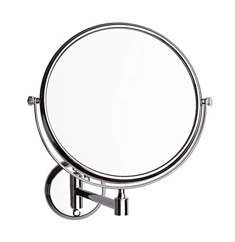 "N/A" Espejo de Aumento de Pared, Espejo para Maquillaje Dos Caras con Brazo articulado