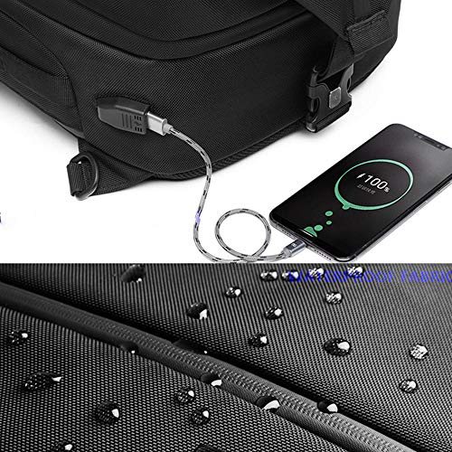 “N/A” Mochila De Viaje Impermeable Multifuncional Para Hombres De Gran Capacidad Al Aire Libre Con Mochila Para Computadora Portátil De Negocios Usb-Negro_Los 34X15X51Cm