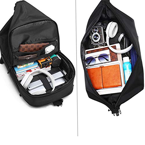 “N/A” Mochila De Viaje Impermeable Multifuncional Para Hombres De Gran Capacidad Al Aire Libre Con Mochila Para Computadora Portátil De Negocios Usb-Negro_Los 34X15X51Cm