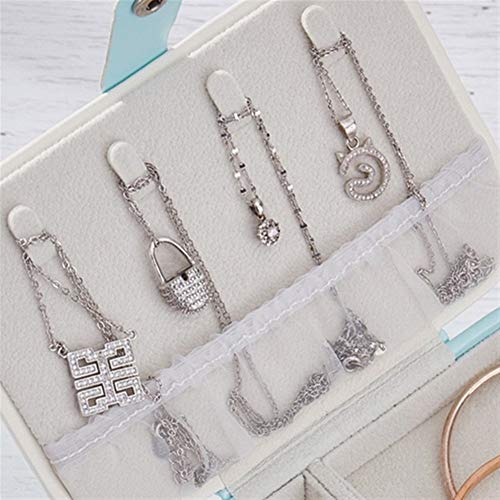 N\A Organizador de Maquillaje, Organizador del almacenaje de Las niñas Portable de la joyería Mujeres viajan 2-Capa del rectángulo Anillo Collar Pendientes Estuche Caja de Regalo (Color : Orange)