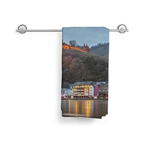 N/A Toalla de baño suave altamente absorbente toalla para baño, hotel, gimnasio, yoga, baño (27.5 x 15.7 pulgadas) Cochem Burg Castillos, arquitectura, edificios de ciudades