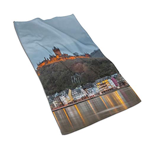 N/A Toalla de baño suave altamente absorbente toalla para baño, hotel, gimnasio, yoga, baño (27.5 x 15.7 pulgadas) Cochem Burg Castillos, arquitectura, edificios de ciudades