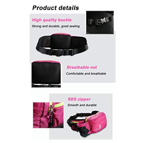 Nai-storage Correr cinturón Reflectante riñonera, con Agua Soporte for teléfono Titular de la Botella for Correr, Impermeable Correa elástica Ajustable, Ideal for Realizar Actividades al Aire Libre y