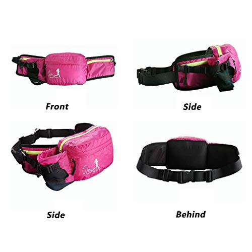Nai-storage Correr cinturón Reflectante riñonera, con Agua Soporte for teléfono Titular de la Botella for Correr, Impermeable Correa elástica Ajustable, Ideal for Realizar Actividades al Aire Libre y