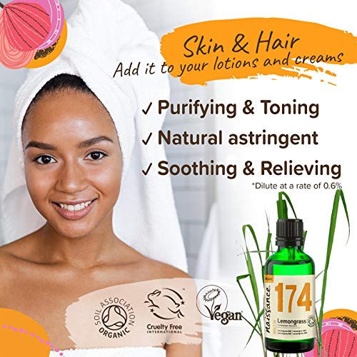 Naissance Lemongrass BIO - Aceite Esencial 100% Puro - Certificado Ecológico - 50ml