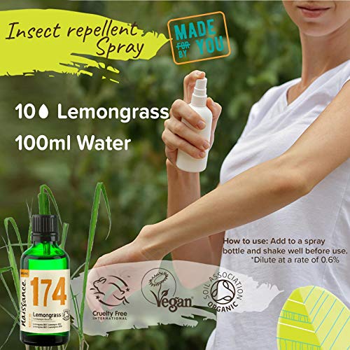 Naissance Lemongrass BIO - Aceite Esencial 100% Puro - Certificado Ecológico - 50ml