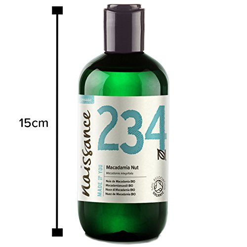 Naissance Nuez de Macadamia BIO - Aceite Vegetal Prensado en Frío 100% Puro - Certificado Ecológico - 250ml