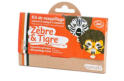Namaki 3 couleurs Zèbre & Tigre Kit Maquillaje Cebra & Tigre, color orange, blanc, noir (TP-3700847800135_013190004_Vendor)