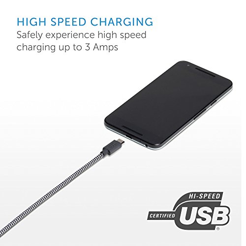 Native Union Night Cable USB-C a USB-A - 3 Metres Ultra-Robusto Reforzado Cable de Carga Lightning a USB con Nudo Lastrado - Compatible con Todos Los Dispositivos USB-C (Zebra)