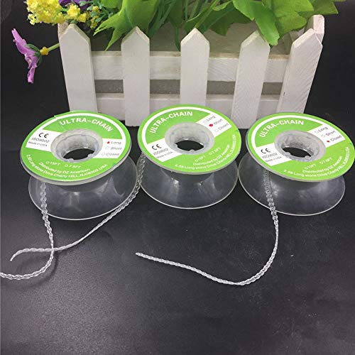 NAttnJf Duradero fácil de usar portátil Herramienta dental Ortodoncia Elástica Clara Ultra Power Cadena de goma 3 tipos Corto