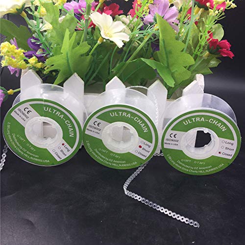 NAttnJf Duradero fácil de usar portátil Herramienta dental Ortodoncia Elástica Clara Ultra Power Cadena de goma 3 tipos Corto