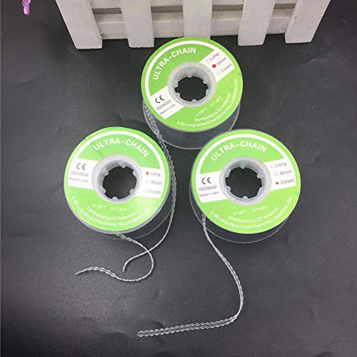 NAttnJf Duradero fácil de usar portátil Herramienta dental Ortodoncia Elástica Clara Ultra Power Cadena de goma 3 tipos Corto