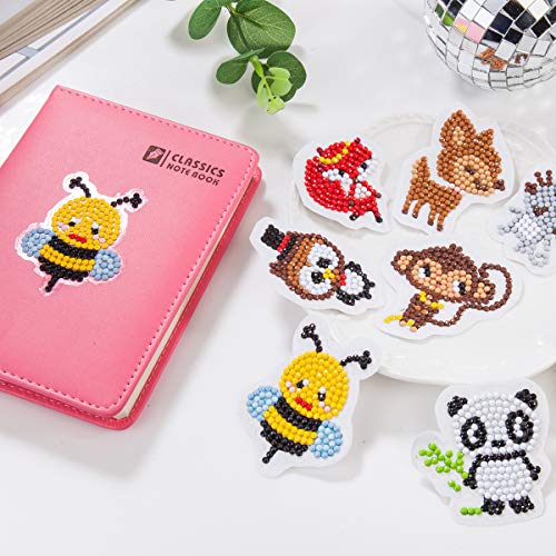 NATUCE 37 piezas DIY 5d Diamante Stickers Kit de Pintura Diamond Painting para Niños, Animales Dotz Rompecabezas De Diamantes Etiqueta para Adultos Principiantes