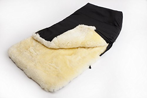 natural ASAN cochecito Saco de pelo de cordero con Auténtica kuscheligen Cordero sanitario universal tamaño para carrito o Buggy, saco de piel de invierno FS de 02 negro negro Talla:Universal