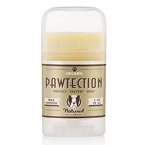 Natural Dog Company PawTection – Cera para protección de las almohadillas de las patas del perro, recomendada para andar por asfaltos calientes, con sal o nieve, producto orgánico y vegano