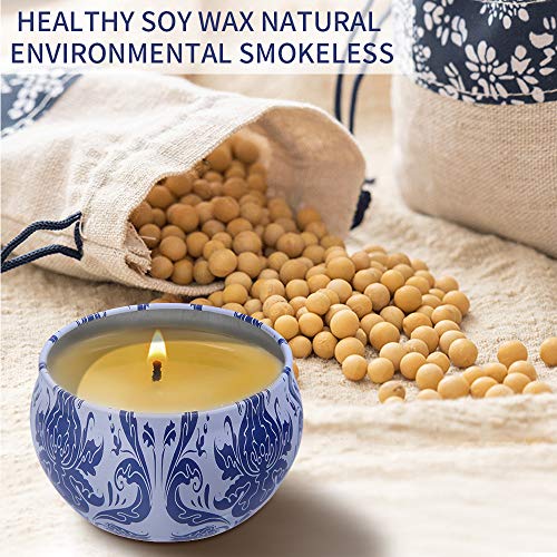Natural Velas Aromaticas Juego de 16 Piezas,100% de Cera de Soja Velas Perfumadas,para Aliviar el Estrés, para Relajación Vela de Viaje Adecuado para Dormitorio Cumpleaños Día de San Valentín Regalos