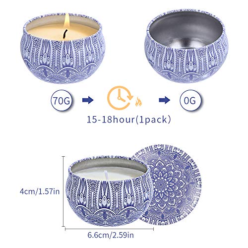 Natural Velas Aromaticas Juego de 16 Piezas,100% de Cera de Soja Velas Perfumadas,para Aliviar el Estrés, para Relajación Vela de Viaje Adecuado para Dormitorio Cumpleaños Día de San Valentín Regalos