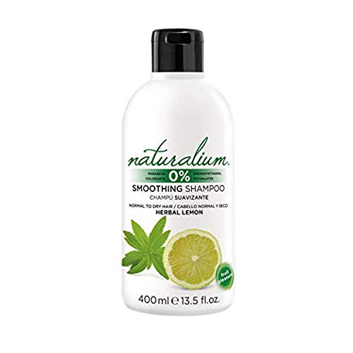 Naturalium Champú Suavizante Limón - Jabón Líquido para Cabello Normal y Seco, Sin Colorantes, Sin Parabenos, 400 ml