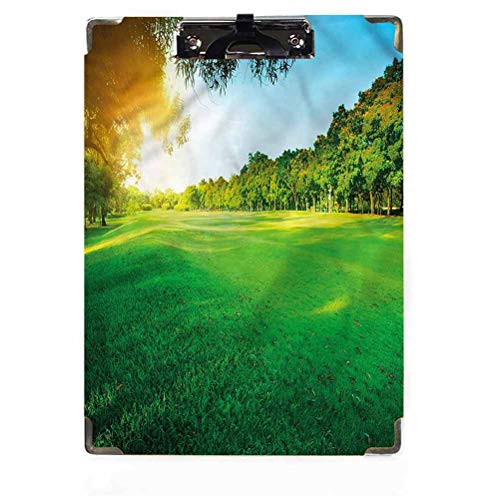 Nature Decor - Portapapeles para oficina, diseño de campo, diseño de parque soleado, para estudiantes de enfermería y trabajador de oficina, para papel de tamaño carta