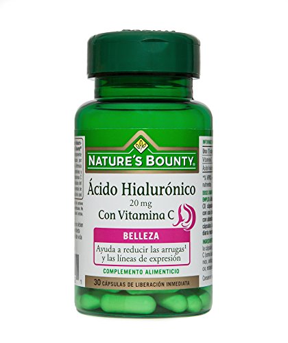 Nature's Bounty Ácido Hialurónico 20 Mg con Vitamina C - 30 Cápsulas