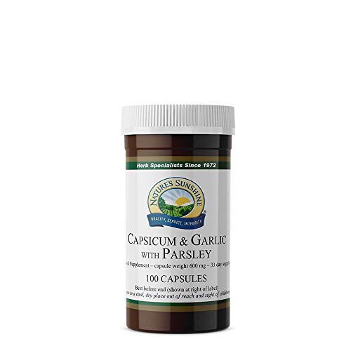 Nature's Sunshine Capsicum & Ajo con Perejil - 100 Cápsulas