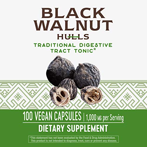 Nature's Way Black Walnut Hulls Capsules, 100 Count