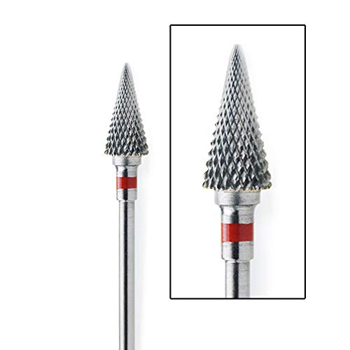 Natury Nails Fresa de Carburo de Tungsteno para Torno de uñas. Manicura, Pedicura, Esmaltes, Uñas Acrílicas y Uñas de Gel. Broca para Torno (Grano Fino)