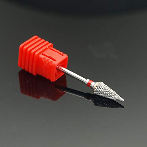 Natury Nails Fresa de Carburo de Tungsteno para Torno de uñas. Manicura, Pedicura, Esmaltes, Uñas Acrílicas y Uñas de Gel. Broca para Torno (Grano Fino)