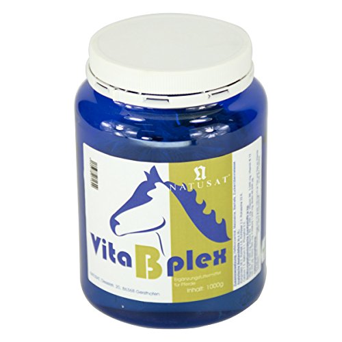 Natusat Vita B Plex Polvo 1000 g – Vitamina B – Complemento Forro para Caballos