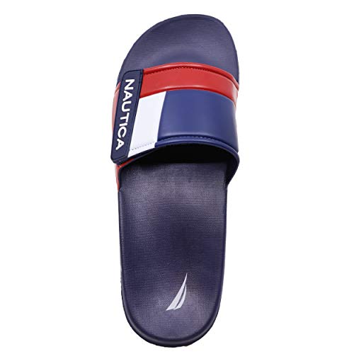 Nautica - Sandalias deportivas para hombre con correas ajustables, Rojo (Bower 2-azul marino/blanco/rojo), 43 EU