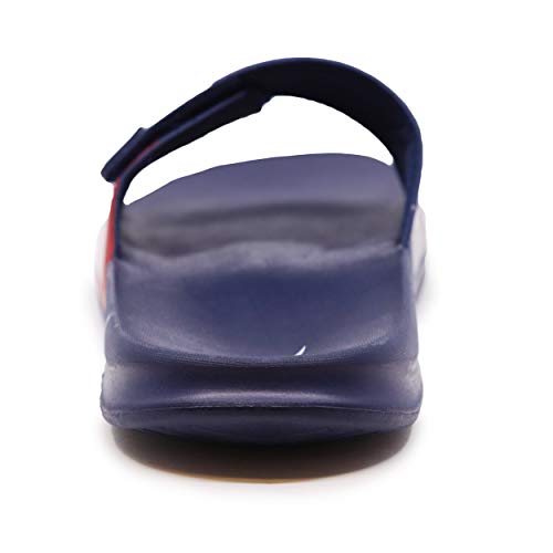 Nautica - Sandalias deportivas para hombre con correas ajustables, Rojo (Bower 2-azul marino/blanco/rojo), 43 EU