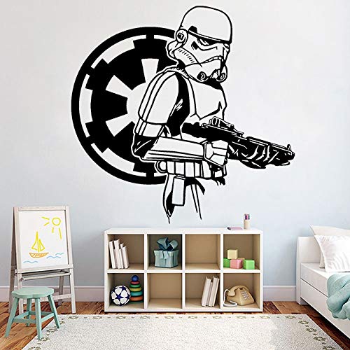 Naves espaciales Warrior Wall Stickers Game Room Boy Dormitorio Decoración Vinyl Wall Stickers Removable Room Decoration Accessories