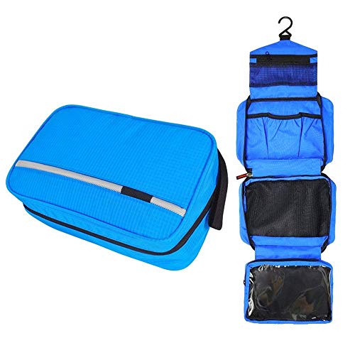 Neceser Viaje Hombre y Mujer,Neceser Maquillaje Pack Neceser Baño Toiletry Kit, Boic Pequeño Bolsas de Aseo Impermeable, Bolsa de Viaje,Cosmético Organizadores de Viaje Travel Toiletry Bag (Azul)