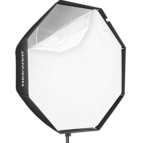 Neewer 120 Centímetros Difusor Octagonal con Soporte de Brazo Tipo S (con Montaje Bowens) y Bolsa de Transporte para Speedlite Studio Flash Monolight, Retrato y Fotografía de Producto