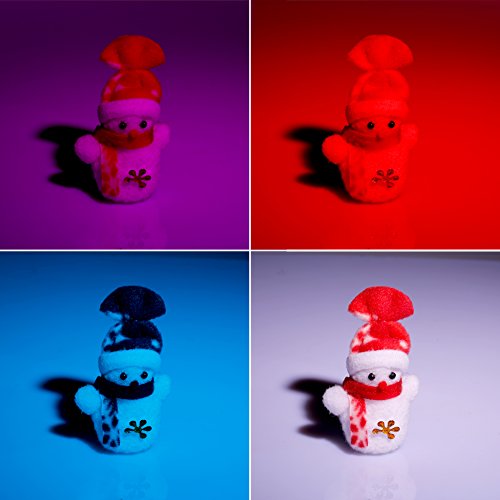 Neewer® Filtro de Color Universal para iluminación Transparente de 4 Unidades (Rojo, Azul, Rosado, Morado) para Neewer, Nanguang CN126, CN160 y CN216 fotografía de luz LED de vídeo