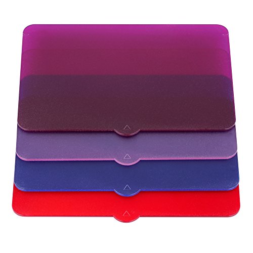 Neewer® Filtro de Color Universal para iluminación Transparente de 4 Unidades (Rojo, Azul, Rosado, Morado) para Neewer, Nanguang CN126, CN160 y CN216 fotografía de luz LED de vídeo