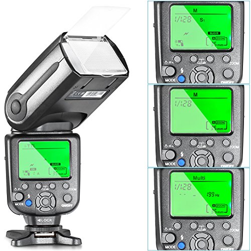Neewer NW565EX i-TTL Flash Esclavo Speedlite para Nikon D7200 D7100 D7000 D5500 D5300 D5200 D5100 D5000 D3300 D3200 D3100 D3000 D700 D600 D500 D90 D80 D70 D60 D50 y otros Nikon DSLR Cámaras