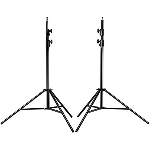 Neewer® Profesional Soporte Tripode de luz para fotografía en estudio de 9 pies / 260cm de alto y de aleación de aluminio para vídeo, retrato y fotografía de iluminación, reflectores, softboxes, parasoles, fondos (2)
