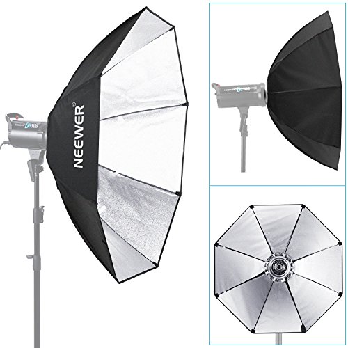 Neewer - Softbox Octogonal de 60 cm con Anilla de Velcro y Bolsa para Flash Speedlite Studio, para fotografías