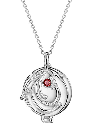 NEOGLORY Collar Plata de Ley Medallón de Verbena Elena Gilbert Diario de los Vampiros