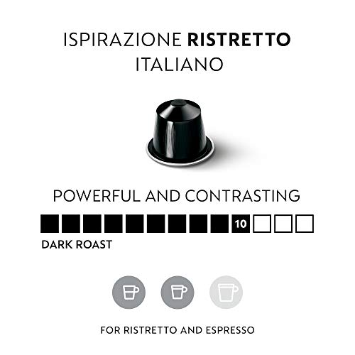 Nespresso - Set de 50 Cápsulas - 5 x 10 cápsulas de café espresso Ristretto
