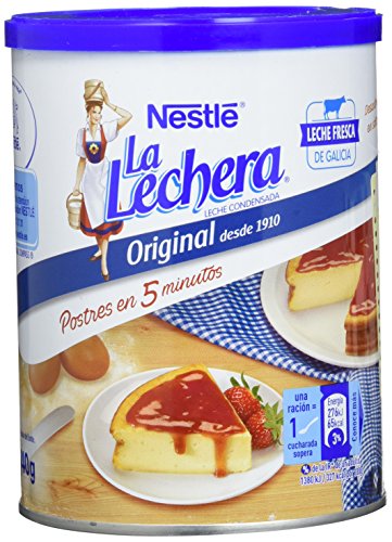 Nestlé La Lechera Leche condensada entera - Lata de leche condensada entera abre fácil - Caja de 12 x 740g