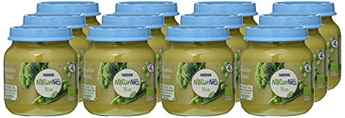 Nestlé Naturnes Bio Pure Guisantes Brócoli Para Bebés Desde 4 Meses  - Pack de 12 tarritos 125g